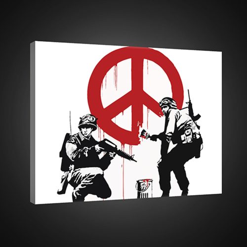 Vászonkép, CND Soldiers by Banksy, 100x75 cm méretben