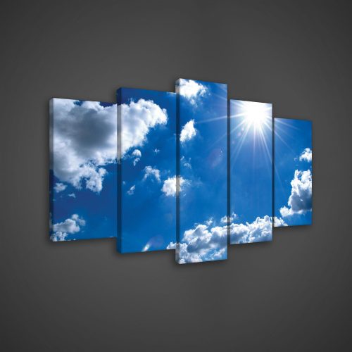 Vászonkép 5 darabos,  Felhős ég 100x60 cm méretben