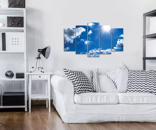 Vászonkép 5 darabos, Felhős ég 100x60 cm méretben