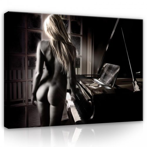 Vászonkép, Nő a Zongoránál, 60x40 cm méretben