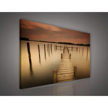 Vászonkép, Móló szépia, 80x60 cm méretben