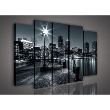Vászonkép, 5 darabos Boston 150x100 cm méretben