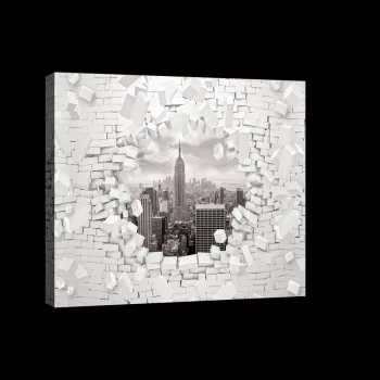 New York téglafal mögött, vászonkép, 60x40 cm méretben