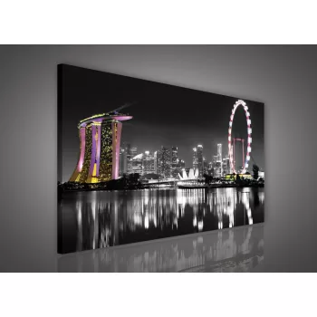 Vászonkép, Szingapúr, 100x75 cm méretben