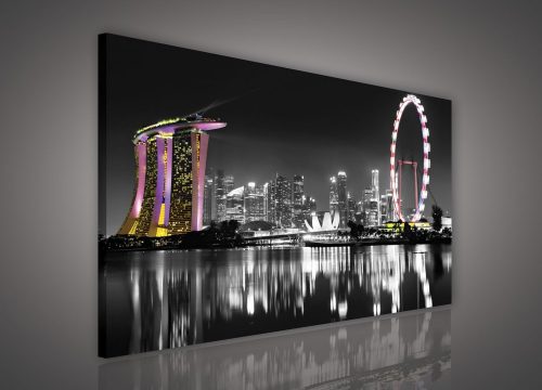 Vászonkép, Szingapúr, 100x75 cm méretben