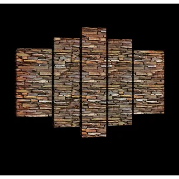 Vászonkép, 5 darabos, Kőfal 170x100 cm méretben