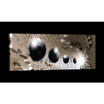 3D Puzzle Absztrakt, vászonkép, 145x45 cm méretben