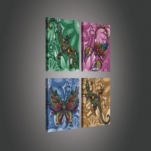 Vászonkép 4 darabos, Állatok 50x50 cm méretben