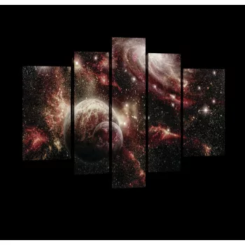 Vászonkép, 5 darabos, Galaxis 170x100 cm méretben