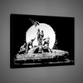 Vászonkép, Flags by Banksy, 60x40 cm méretben