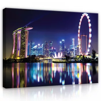 Vászonkép, Szingapúr, 80x60 cm méretben