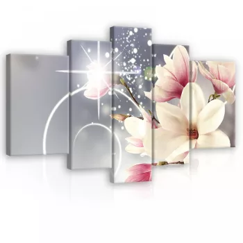 Vászonkép, 5 darabos, Magnólia 170x100 cm méretben