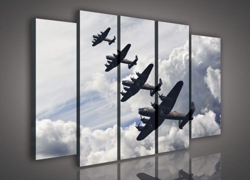 Vászonkép, 5 darabos Repülők 150x100 cm méretben