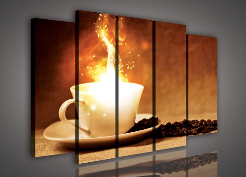 Vászonkép, 5 darabos Kávé 150x100 cm méretben