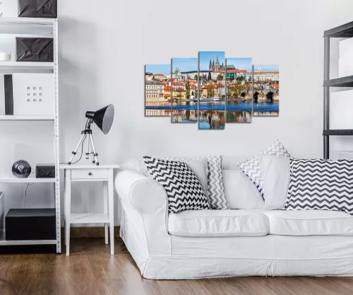Vászonkép 5 darabos, Prága 100x60 cm méretben