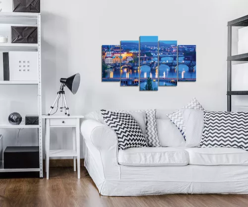 Vászonkép 5 darabos, Prága 100x60 cm méretben