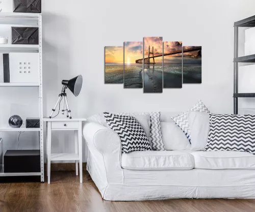 Vászonkép 5 darabos, Híd 100x60 cm méretben