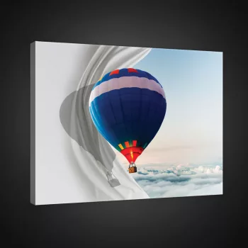 Vászonkép, Hőlégballon 80x60 cm méretben