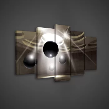 Vászonkép 5 darabos, 3D Absztrakt 100x60 cm méretben