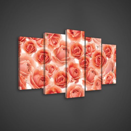 Vászonkép 5 darabos,  Rózsák 100x60 cm méretben