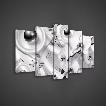 Vászonkép 5 darabos, Orchidea 100x60 cm méretben