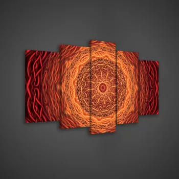 Vászonkép 5 darabos, Mandala 100x60 cm méretben
