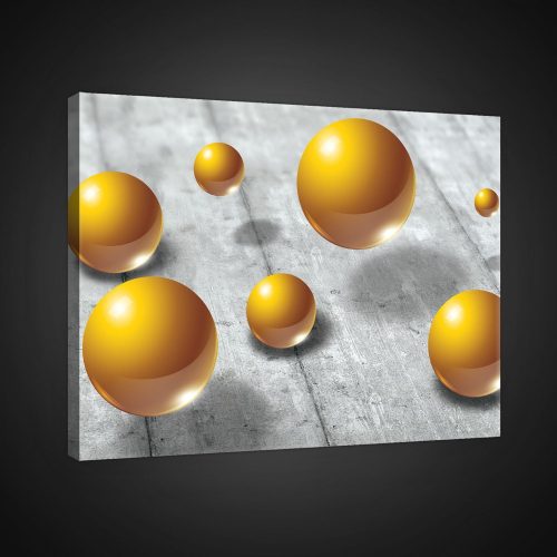 Sárga gömbök, vászonkép, 60x40 cm méretben