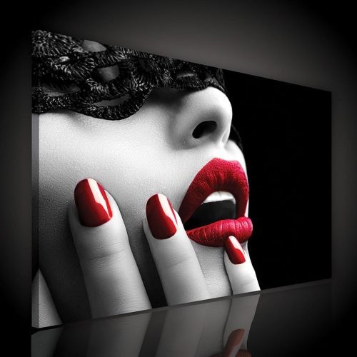 Vászonkép, Red lipstick, 100x75 cm méretben