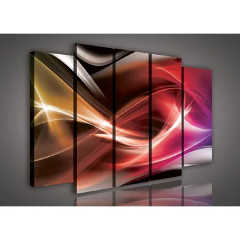   Vászonkép, 5 darabos Színes absztrakt 150x100 cm méretben