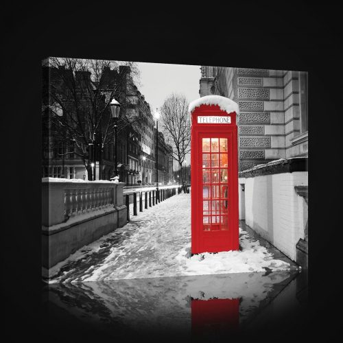 Vászonkép, Londoni telefonfülke 80x60 cm méretben