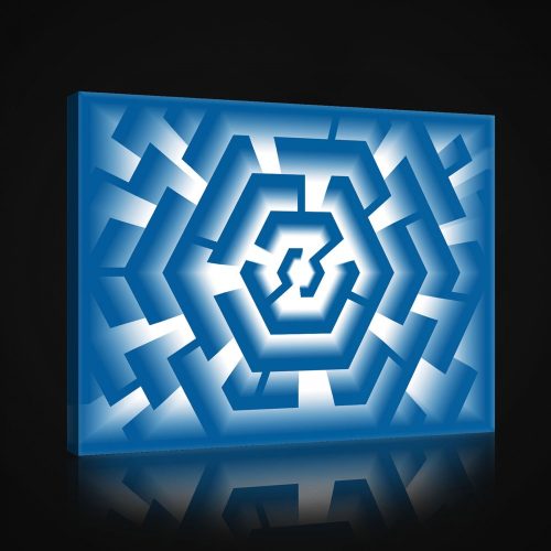 Vászonkép, Kék labirintus, 100x75 cm méretben