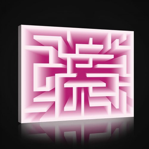 Rózsaszín labirintus, vászonkép, 60x40 cm méretben