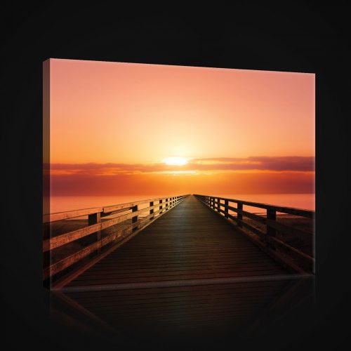 Vászonkép, Móló a naplementében, 100x75 cm méretben