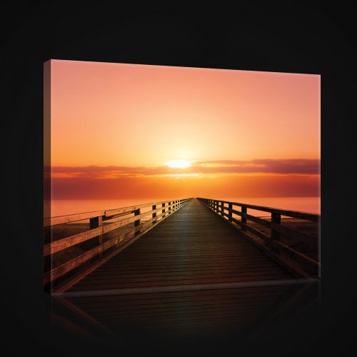 Vászonkép,  Tengerpart a naplementében 80x60 cm méretben