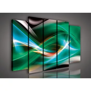   Vászonkép, 5 darabos Színes absztrakt 150x100 cm méretben