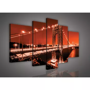 Vászonkép, 5 darabos, Híd 170x100 cm méretben