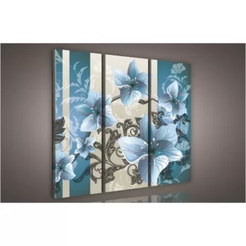 Liliom minta, 3 darabos vászonkép, 90x80 cm méretben