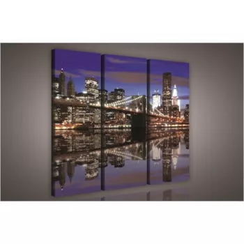 Brooklyn Bridge, 3 darabos vászonkép, 90x80 cm méretben