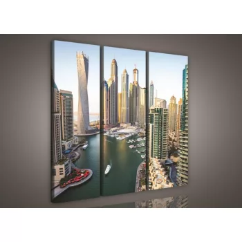 Dubai, 3 darabos vászonkép, 90x80 cm méretben