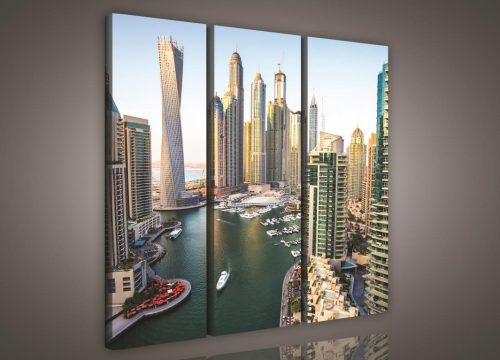 Dubai, 3 darabos vászonkép, 90x80 cm méretben