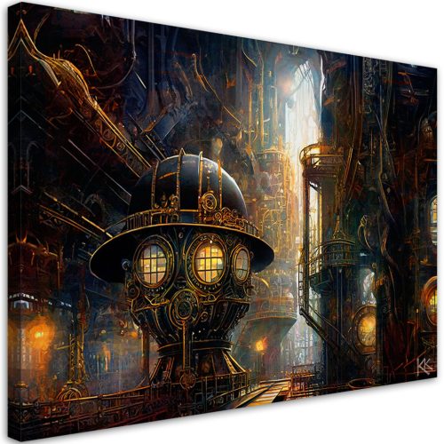 Vászonkép, Steampunk absztrakció - 60x40 cm