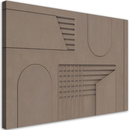 Vászonkép, Barna Relief 3D - 100x70 cm