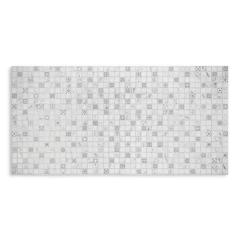   3D PVC falpanel Kis szürke mozaik mintás, fényes felülettel
