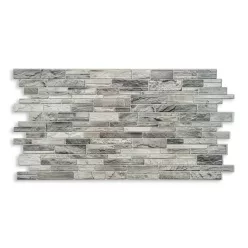 3D PVC falpanel Szürkés keskeny palakő mintás