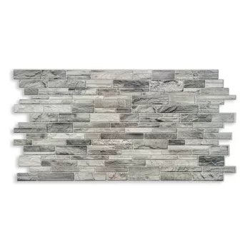 3D PVC falpanel Szürkés keskeny palakő mintás