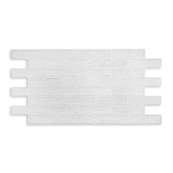   3D PVC falpanel Fehér tégla mintás, szürke cirom mintával.