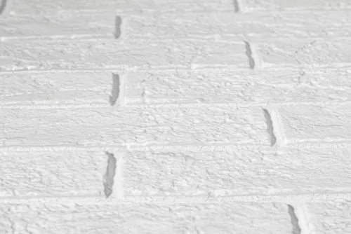 3D PVC falpanel Fehér tégla mintás, szürke cirom mintával.