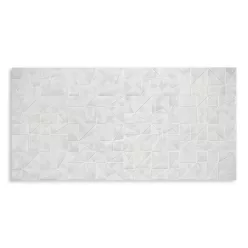   3D PVC falpanel Szürke modern törés mintás , fényes világos szürke felülettel.