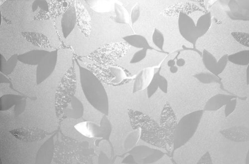 Ragasztó nélkül tapadó ablakfólia - Díszes levelek - 45 cm x 1,5 m
