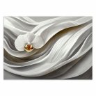 Fotótapéta, Fehér orchidea és 3D absztrakt - 250x175